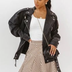 QIZHEN Marcello Denim Moto Jacket