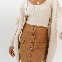 PROMESA Fresh Markdowns Regina Corduroy Mini Skirt - FINAL SALE