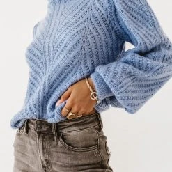 Vero Moda Everleigh Sweater In Blue - FINAL SALE