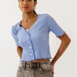 Vero Moda Hailey Ribbed Top In Ivory Tops 18 Vero Moda Hailey Ribbed Top In Ivory Tops