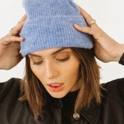 Hats & Beanies Vero Moda Zooey Ribbed Beanie In Blue