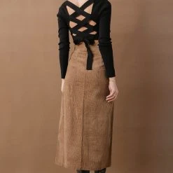 LISTICLE Ninette Maxi Skirt In Mocha