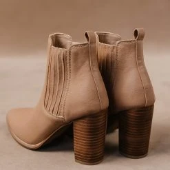 FREE SOUL/MIRACLE MILE Shoes Finley Heeled Boots In Taupe