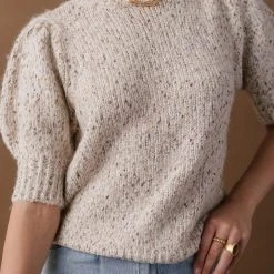Sweaters Vero Moda Alisa Short Sleeve Sweater In Taupe - FINAL SALE 14 Sweaters Vero Moda Alisa Short Sleeve Sweater In Taupe - FINAL SALE