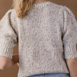 Sweaters Vero Moda Alisa Short Sleeve Sweater In Taupe - FINAL SALE 15 Sweaters Vero Moda Alisa Short Sleeve Sweater In Taupe - FINAL SALE