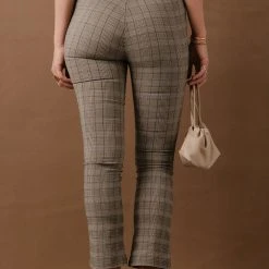 BAEVELY Jeffery Plaid Pants In Brown 15 BAEVELY Jeffery Plaid Pants In Brown