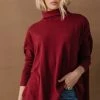 TEA N ROSE Sweaters Linden Turtleneck Sweater In Tomato - FINAL SALE