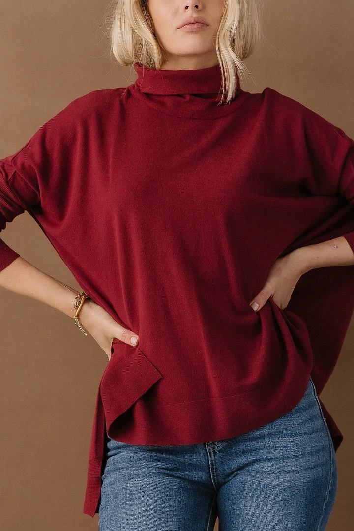 TEA N ROSE Sweaters Linden Turtleneck Sweater In Tomato - FINAL SALE 4 TEA N ROSE Sweaters Linden Turtleneck Sweater In Tomato - FINAL SALE