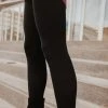 LOOK BY M Solid Black Tights Tights & Socks