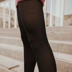 LOOK BY M Dot Detail Black Tights
