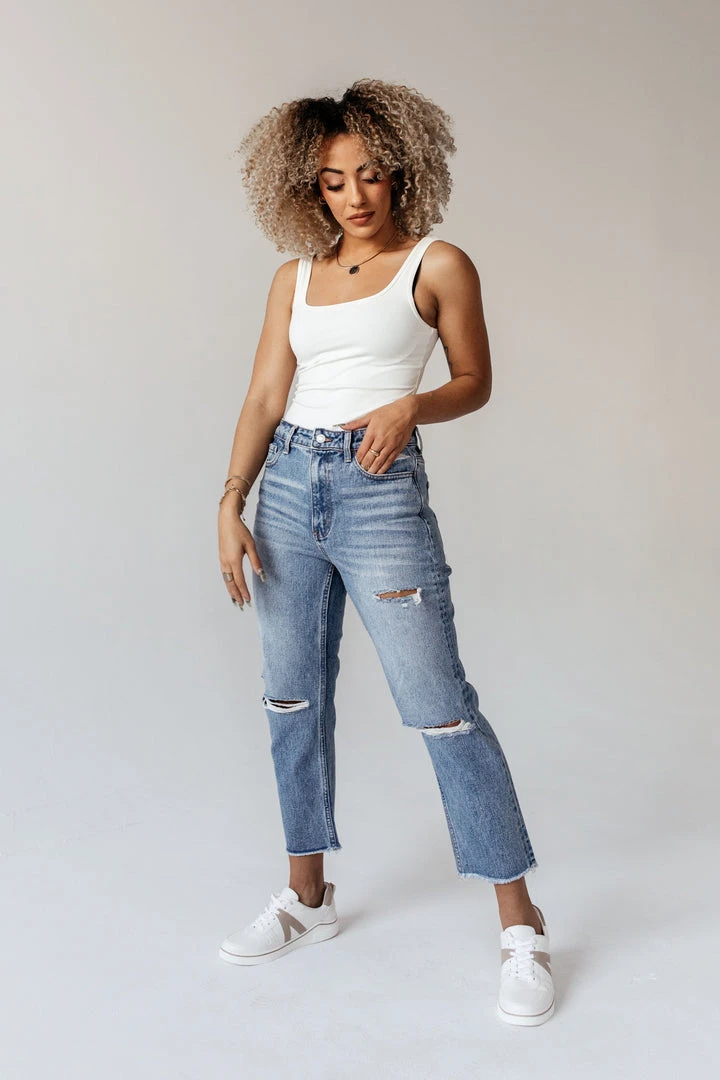 PLASTIC Vervet Beverley Straight Leg Denim- FINAL SALE 20 PLASTIC Vervet Beverley Straight Leg Denim- FINAL SALE