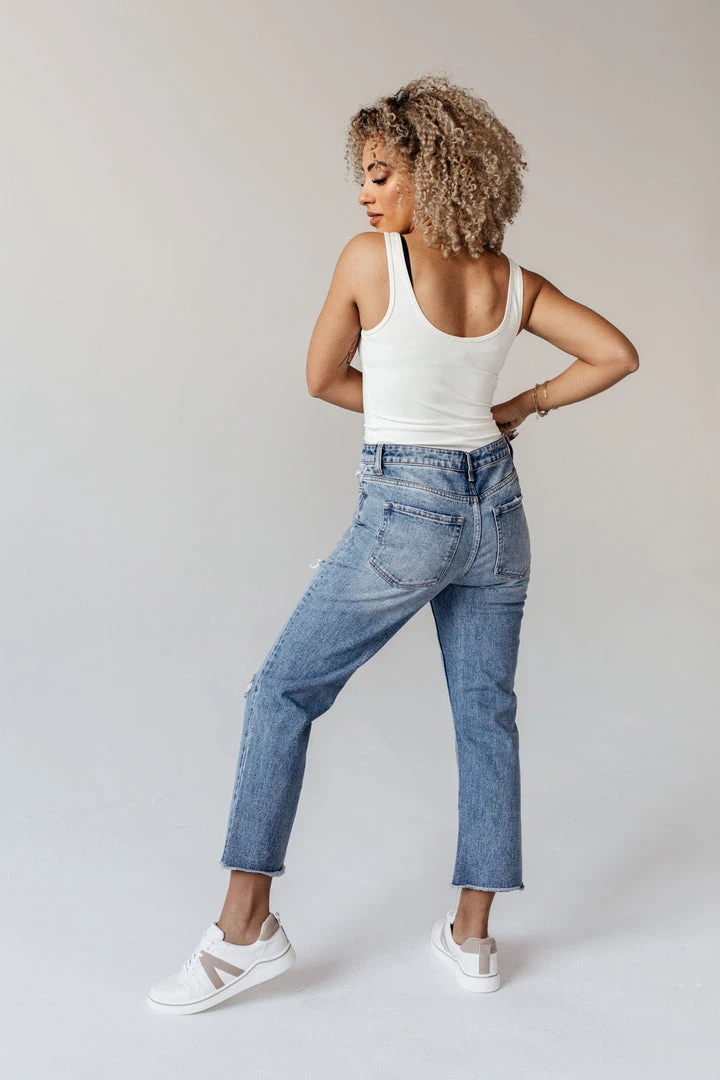PLASTIC Vervet Beverley Straight Leg Denim- FINAL SALE 21 PLASTIC Vervet Beverley Straight Leg Denim- FINAL SALE