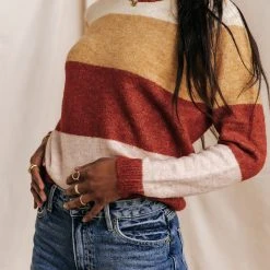 Vero Moda Elenore Striped Sweater In Pink - FINAL SALE Sweaters