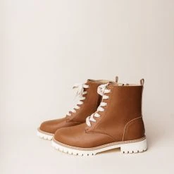 FREE SOUL/MIRACLE MILE Aurora Combat Boots In Brown