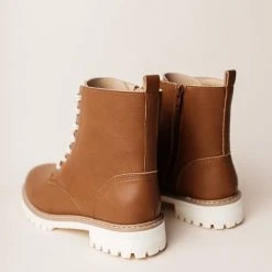 FREE SOUL/MIRACLE MILE Aurora Combat Boots In Brown