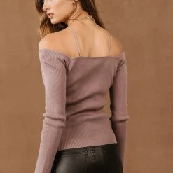 SINA Shirts & Blouses Sheila Open Shoulder Top In Natural