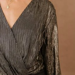 DRESS FORUM Olivia Holiday Bodysuit In Black