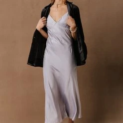 Vero Moda Aria Slip Dress In Silver 12 Vero Moda Aria Slip Dress In Silver