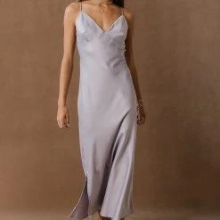 Vero Moda Aria Slip Dress In Silver 13 Vero Moda Aria Slip Dress In Silver