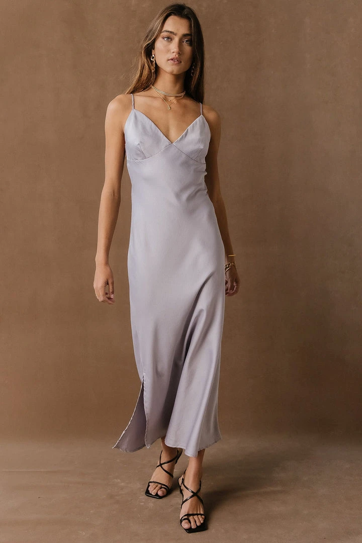 Vero Moda Aria Slip Dress In Silver 7 Vero Moda Aria Slip Dress In Silver