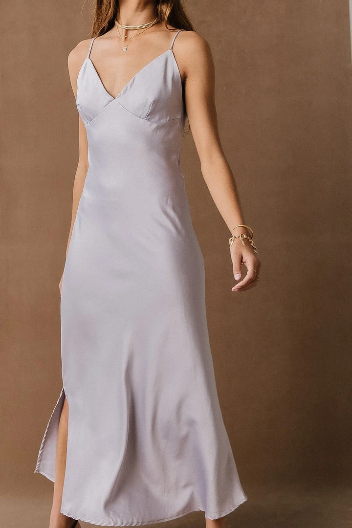 Vero Moda Aria Slip Dress In Silver 4 Vero Moda Aria Slip Dress In Silver