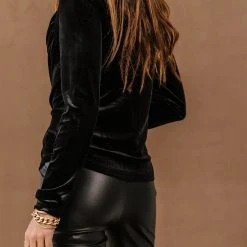 SINA Shirts & Blouses Aida Velvet Top In Clay