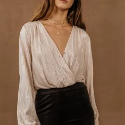 DRESS FORUM Olivia Holiday Bodysuit In Nude