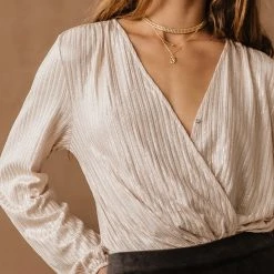 DRESS FORUM Olivia Holiday Bodysuit In Nude