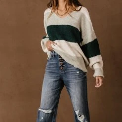 Vero Moda Layla Sweater In Green - FINAL SALE