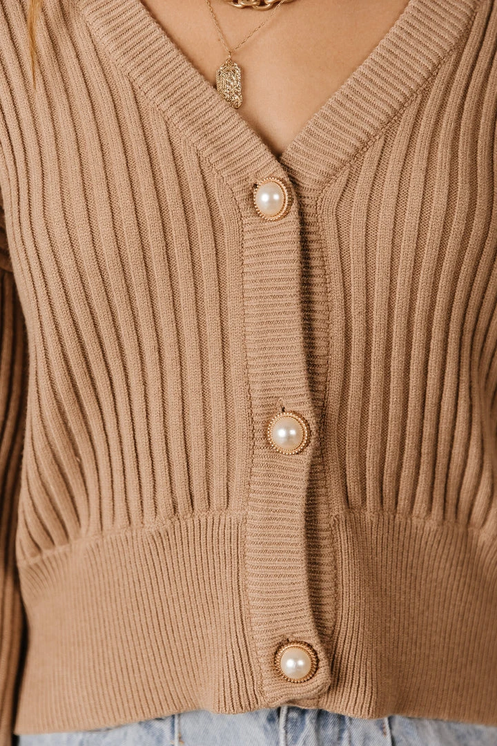 PROMESA Alanna Cardigan In Taupe - FINAL SALE 4 PROMESA Alanna Cardigan In Taupe - FINAL SALE