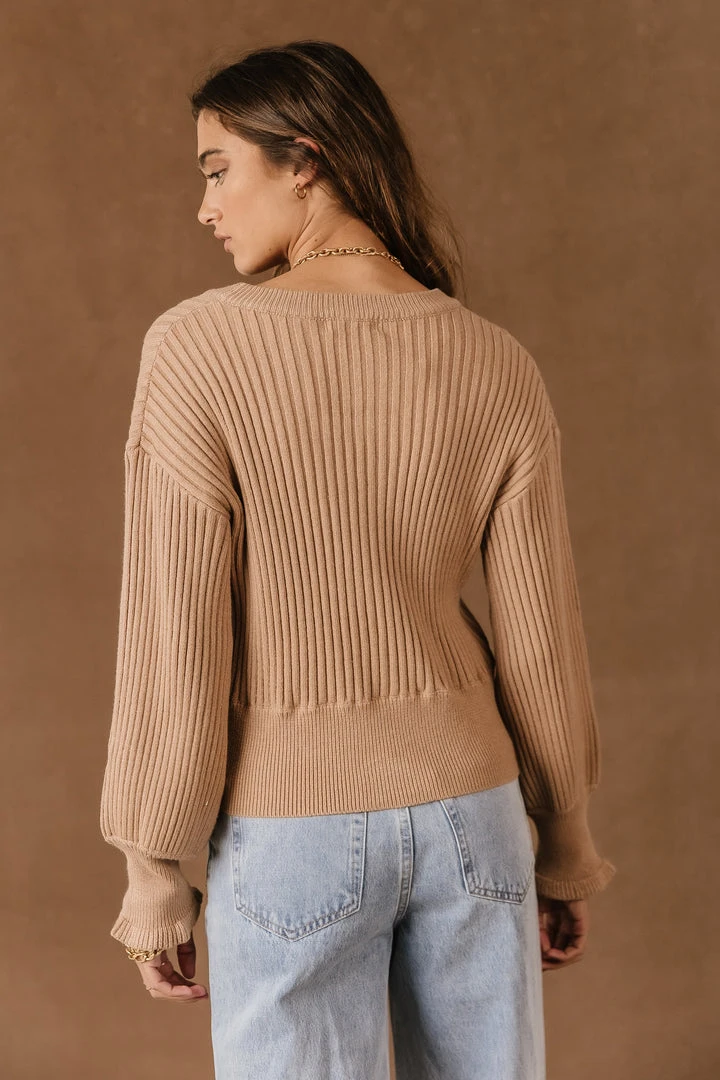 PROMESA Alanna Cardigan In Taupe - FINAL SALE 6 PROMESA Alanna Cardigan In Taupe - FINAL SALE