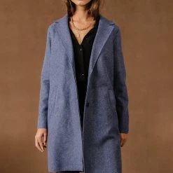 Vero Moda Joslyn Coat In Navy - FINAL SALE