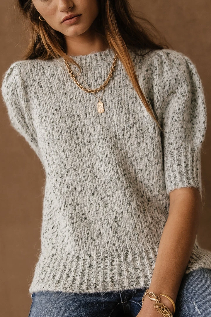 Sweaters Vero Moda Alisa Short Sleeve Sweater In Taupe - FINAL SALE 9 Sweaters Vero Moda Alisa Short Sleeve Sweater In Taupe - FINAL SALE