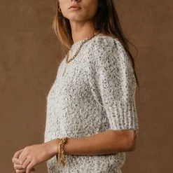Sweaters Vero Moda Alisa Short Sleeve Sweater In Taupe - FINAL SALE 20 Sweaters Vero Moda Alisa Short Sleeve Sweater In Taupe - FINAL SALE