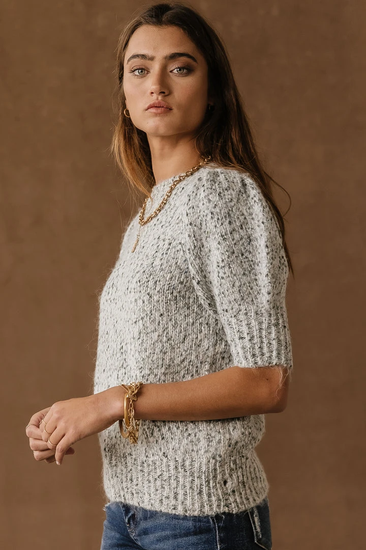 Sweaters Vero Moda Alisa Short Sleeve Sweater In Taupe - FINAL SALE 11 Sweaters Vero Moda Alisa Short Sleeve Sweater In Taupe - FINAL SALE