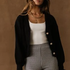 PROMESA Outerwear Alanna Cardigan In Black - FINAL SALE