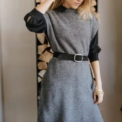 Vero Moda Devi Long Vest In Grey - FINAL SALE Sweaters