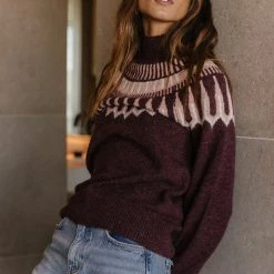 Vero Moda Amora Sweater In Burgundy - FINAL SALE