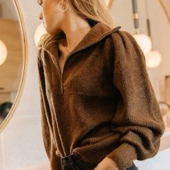 Vero Moda Dionne Pullover In Brown - FINAL SALE Sweaters