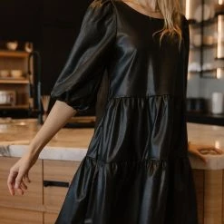 CALISTA Avree Mini Dress In Black - FINAL SALE