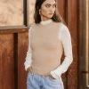 Sweaters Vero Moda Nadine Sweater Vest In Tan - FINAL SALE