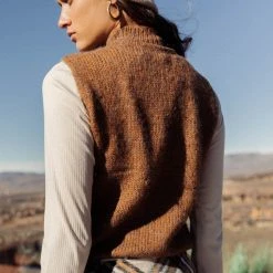 Sweaters Vero Moda Leona Sweater Vest In Camel - FINAL SALE