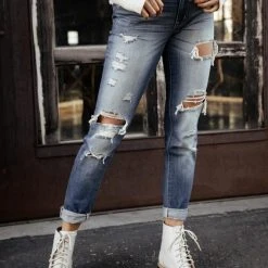 KanCan Distressed Relaxed Denim - FINAL SALE