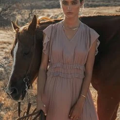 WORUI Willa Ruffle Dress In Lavender