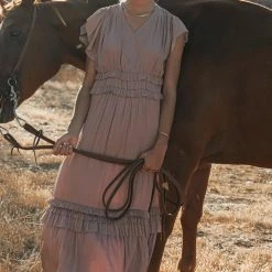 WORUI Preorders PREORDER - Willa Ruffle Dress In Sage