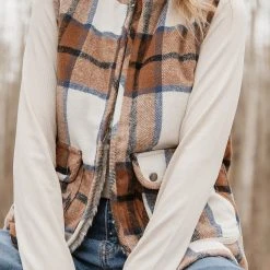HEM&THREAD Hillary Plaid Vest - FINAL SALE Outerwear
