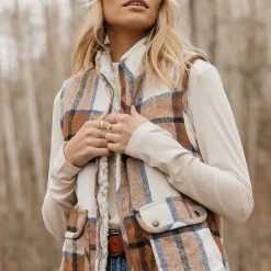 HEM&THREAD Hillary Plaid Vest - FINAL SALE Outerwear