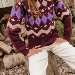 Sweaters Vero Moda Bessie Sweater In Burgundy - FINAL SALE