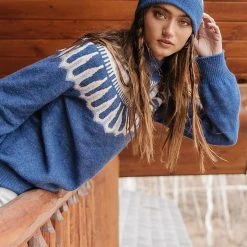 Vero Moda Amora Sweater In Blue - FINAL SALE