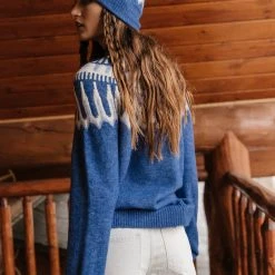 Vero Moda Amora Sweater In Blue - FINAL SALE